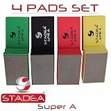 Stadea HPW107K Diamond Hand Polishing Pads - Glass Marble Concrete Stone Hand Polishing, 4 Pads Set