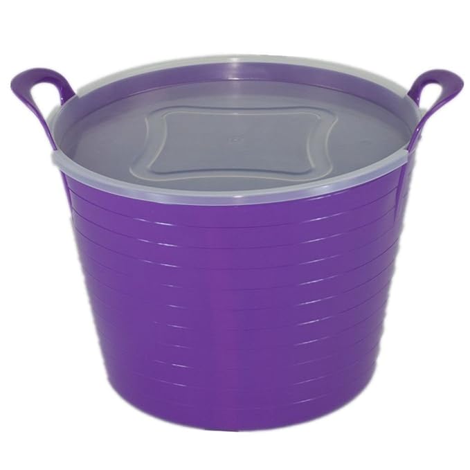 Keto Plastics 26L FLEXI TUB COMPLETE WITH LID STORAGE BUCKET, TRUG