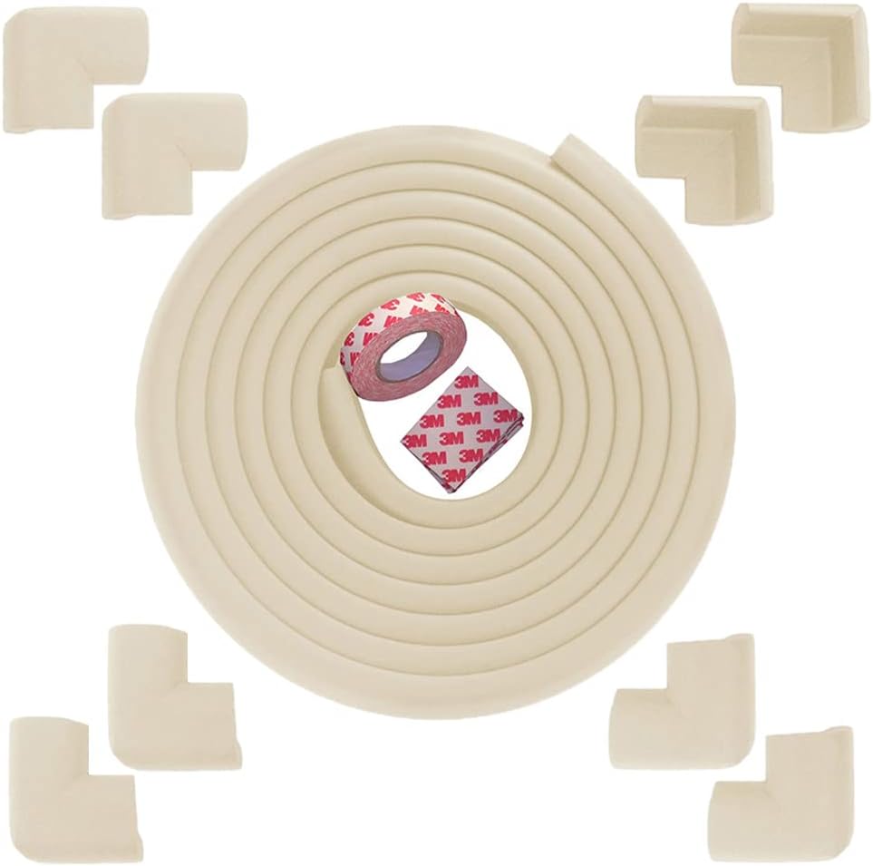 Fairy Baby Edge & Corner Guards Cream 19.7ft 8 Corner Guards Childproofing