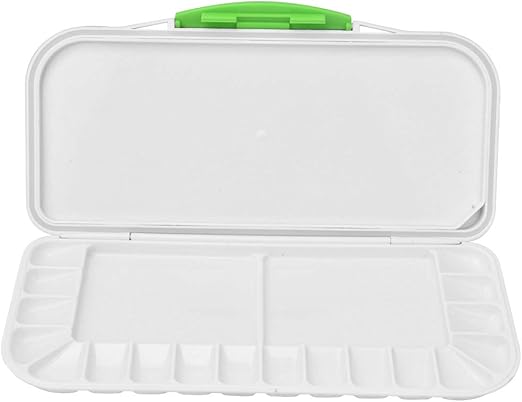 Caja de paleta de pintura plegable, caja de paleta de pintura de acuarela premium de 18