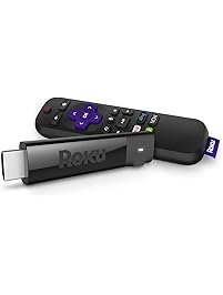 Roku Streaming Stick+ | 4K/HDR/HD Streaming Player with 4X The Wireless Range & Voice Remote with TV Power and Volume