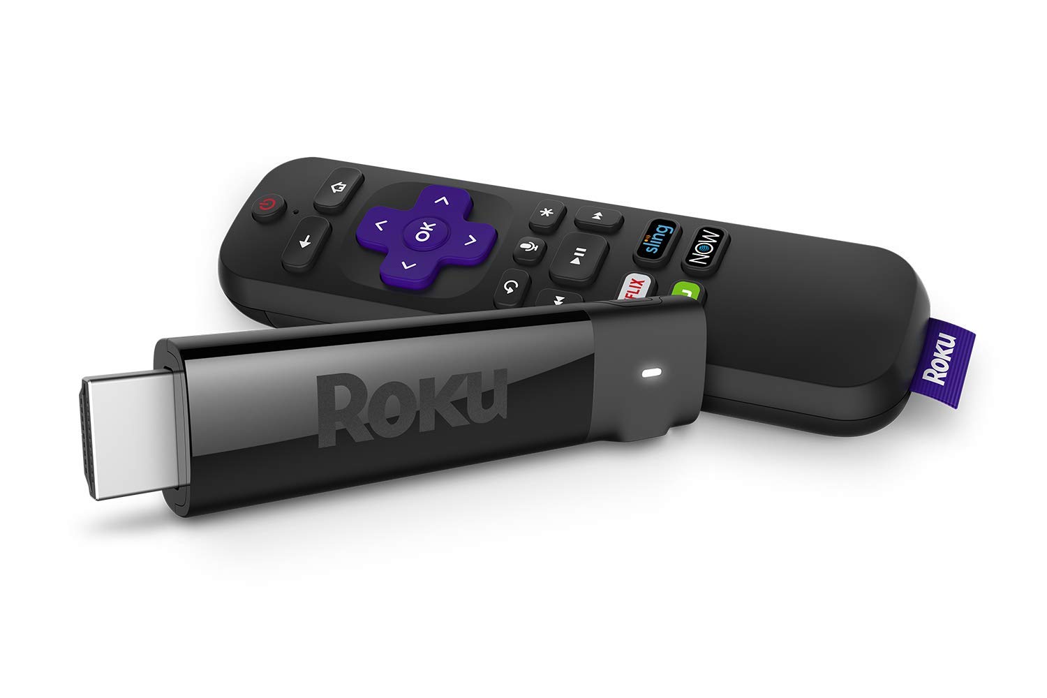 Roku Streaming Stick+ | 4K/HDR/HD Streaming Player with 4X The Wireless Range & Voice Remote with TV Power and Volume