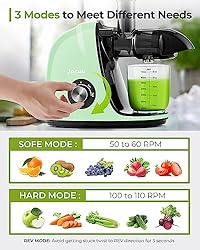 Jocuu Slow Masticating Juicer with 2-Speed Modes