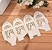 PONATIA 50pcs/Lot 2.3 Inches Laser Cut Pearl Paper Party Wedding Favor Ribbon Candy Boxes Gift Box White (Bride and Groom)