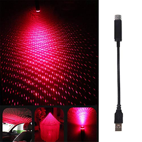 Samoii Car Interior Lights LED Decorative Car Roof Full Star Projection Laser,Romantic Auto Roof Star LED,The Interiors Lights for Car/Home/Party-No Need to Install (#Black(2PC))