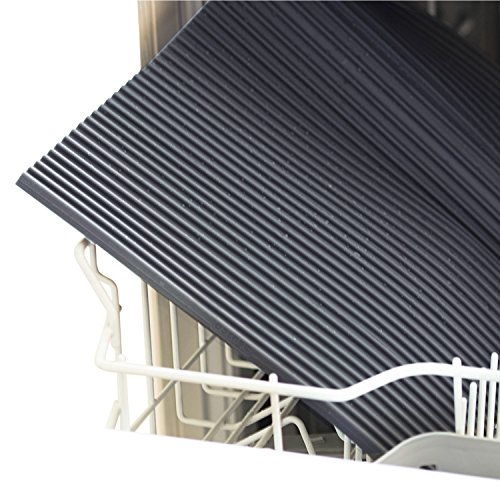 Miusco Silicone Dish Drying Mat, Grey 15" x 11", Fast Drying, Non-slip, Heat Resistant, for Dishwasher Safe.
