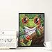 DIY 5D Diamond Painting Kit for Children, NYEBS 5D DIY Diamond Painting Round Drill Animal Lovely Frog Rhinestone Embroidery for Wall Decoration 10X12 inches
