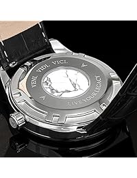 Vincero Luxury Kairos - Reloj de pulsera para hombre, correa de malla, 1.654 in, analógico, movimiento de cuarzo japonés