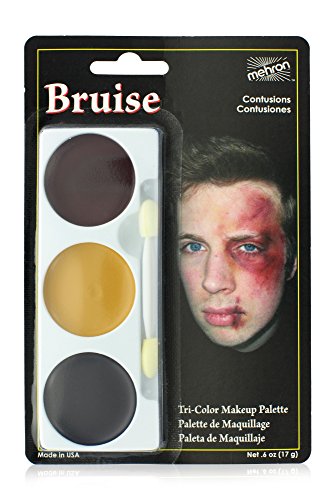 Mehron Makeup Tri-Color Character Makeup Palette, Bruise - 0.7oz (20g)