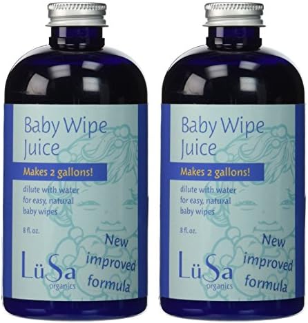LuSa Organics Baby Wipe Juice, 8 Ounce - 2 Pack