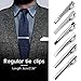 Lictin Men's Tie Clip Clasp Bar - 10pcs Alloy Necktie Clip Pin Bar, Tie Bar Set 6pcs Regular Ties Clip Pin Bar(6cm)+4pcs Skinny Tie Clip(4cm) with Gift Box