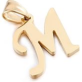 Kalapure Initial Charms Gold Initial Pendant 14k Gold Letter Charm Name Pendant for Women and Men