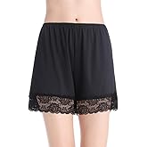 MANCYFIT Pettipants for Women Half Slip Culotte Shorts Split Skirt Lace Snip 4” Inseam