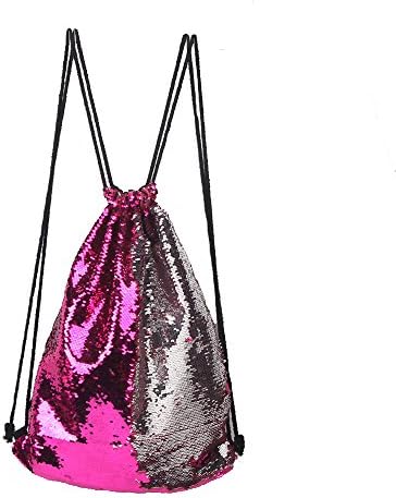 Mermaid Sequin Drawstring Backpack Fashion Dance Bag