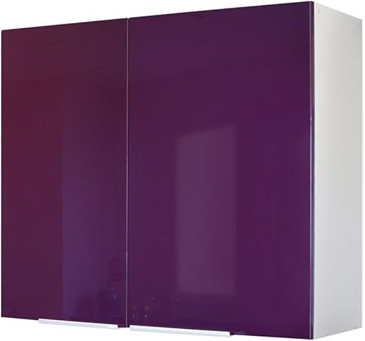 Berlenus Cp8ha Tall Kitchen Cabinet 2 Doors 80 Cm High Gloss