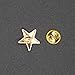20 Pieces Star Badge Gold Lapel Pin for 4th of July Memorial Day Veterans Day