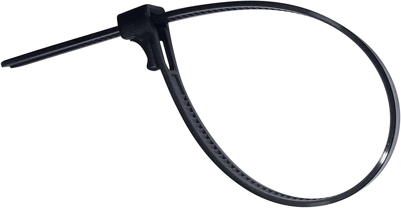 Reusable Releasable Adjustable Nylon Cable Zip Ties (12 Inch, Black)