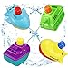 BESTRY-US Baby Bath Toys Bathtub toys for Toddlers Floating Squirt Boat Bath Toy Set for Boys and Girls,BPA Free,4 Pack