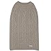 Blueberry Pet Classic Wool Blend Cable Knit Pullover Dog Sweater in Grey Sand, Back Length 16