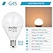 Ascher E12 LED Candelabra Light Bulbs 60 Watt Equivalent, Candelabra Base Round Bulb, 550 Lumens, Warm White 2700K, G14 Decorative Bulb for Ceiling Fan, Non-dimmable, Pack of 5