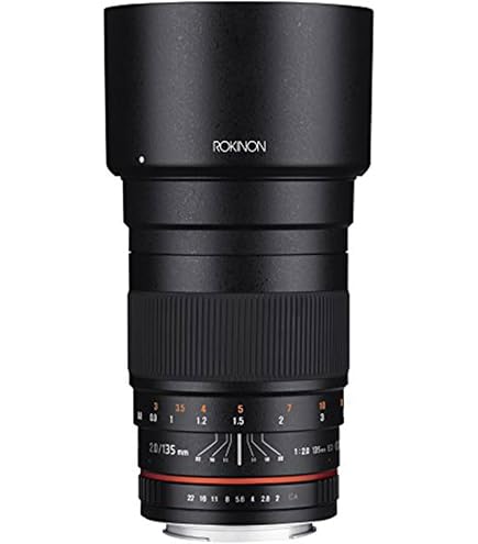 Rokinon 85 Mm F1.8 Manuelles Objektiv Für Sony E-Mount (APS-C), Schwarz, Mit Gegenlichtblende Und Tasche