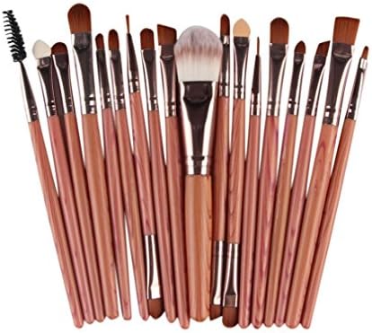 Vidlan 20-Piece Makeup Brushes Makeup Brush Set Cosmetics Foundation Blending Blush Eyeliner Concealer Face Powder Brush (Brown)
