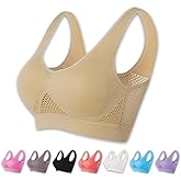 DECHEENG Breathable Cool Liftup Air Bra, 2024 New Sports Bra Large Size Air Bra, Comfortable Mesh Sports Bra for Women