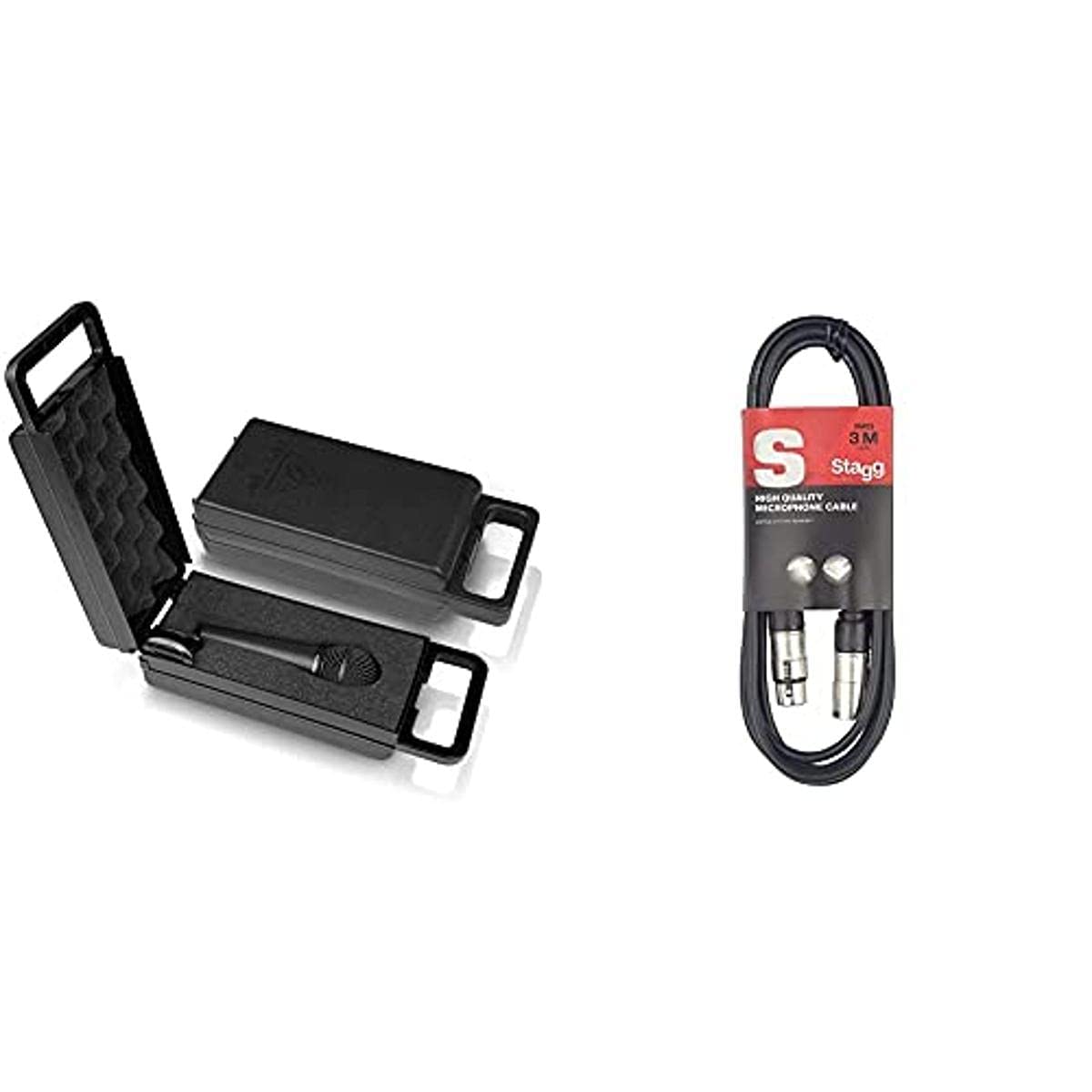 Behringer XM8500 Ultravoice Dynamic Cardioid Vocal Microphone & Stagg 3m XLR to XLR Plug Microphone Cable