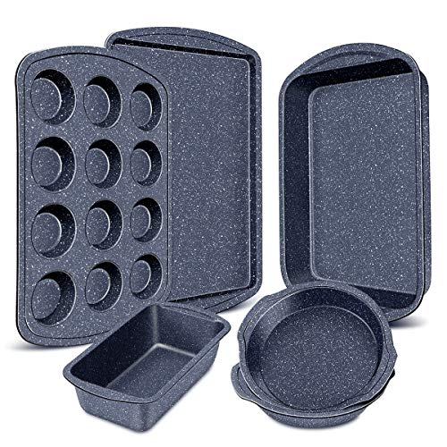 CUSIBOX Nonstick Bakeware Set, 6-Pieces Set, Stylish and versatile Bakeware Set, Black - Thumbnail 7