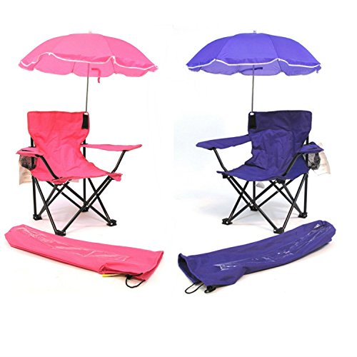 Redmon For Kids Beach Baby Kids Umbrella Camp Chair (Combo of Hot Pink and Purple) - Thumbnail 3