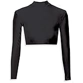 Turtleneck Midriff for Cheerleading or Dance by Grace (White, Youth Small)
