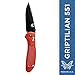 Benchmade - Griptilian 551 Knife, Plain Drop-Point, Coated Finish, Orange Handle