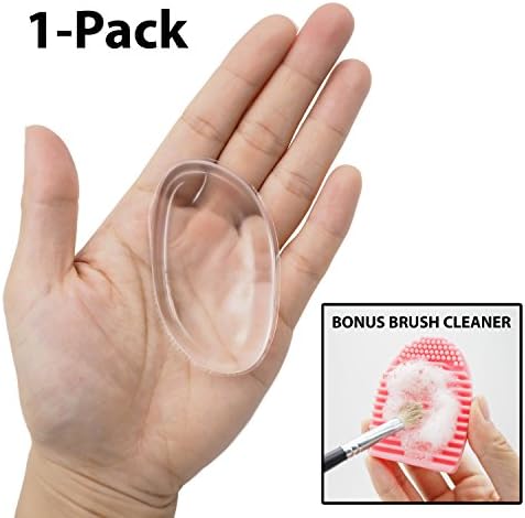 Casa Vita Hypoallergenic Silicone Makeup Sponge with Bonus Silicone Brush Cleaner - Set of 1