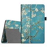 Fintie Folio Case for Amazon Fire HD 8 (Previous Generation - 6th) 2016 Release - Slim Fit Premium Vegan Leather Standing Protective Cover with Auto Wake/Sleep, Blossom