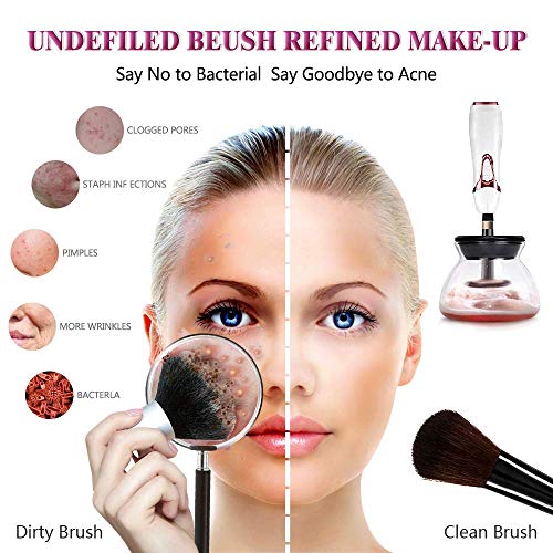 Vech Pro Makeup Brush Cleaner & Dryer Kit - The Best Professional Makeup Brush Cleaning Tool: Washing and Drying All Cosmetic Make Up Brushes in 30 Seconds - Natural Cleaning Solution for Makeup Brush