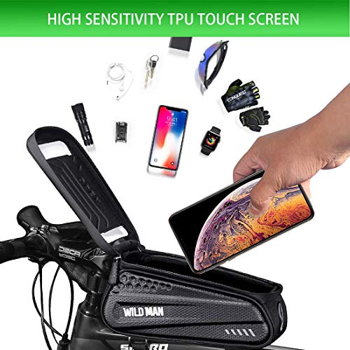 image for ANSOPO-US Bicycle Top Tube Frame Bag Rain Resistant Bike Frame Bag and