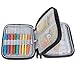 Damero Crochet Hooks Set, Crochet Hooks Case with 9 Pcs Soft Grip Handles Ergonomic Crochet and Accessories, Crochet Set for Beginners and Crocheters, Black