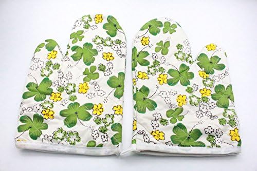 TikTa Cooking Cotton Microwave Oven Gloves Mitts Heat Proof Protected 2