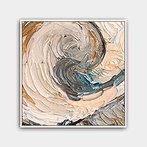 Framed Canvas Wall Art Abstract Color Painting Canvas Prints Home Artwork Decoration for Living Room,Bedroom - 16x16 inches