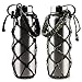 RoryTory 2Pc Set Paracord Water Bottle Holder Carrier Emergency Net Sleeve (for Hydro Flask, Nalgene, Contigo, etc. - 18 to 40oz) Great for Metal or Plastic Bottles - Solid Black/Green Camouflage