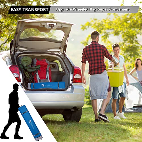 KUZNAP 10x10 Pop Up Canopy Tent with EZ Set-Up, Wheeled Bag & Sandbags - White Instant Outdoor Shelter image 11