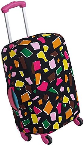 Luggage Protector Cover Elastic Travel Suitcase Protective Cover Elastic Dustproof Travel Bag fit for 22''-24'' (Polygon, L)