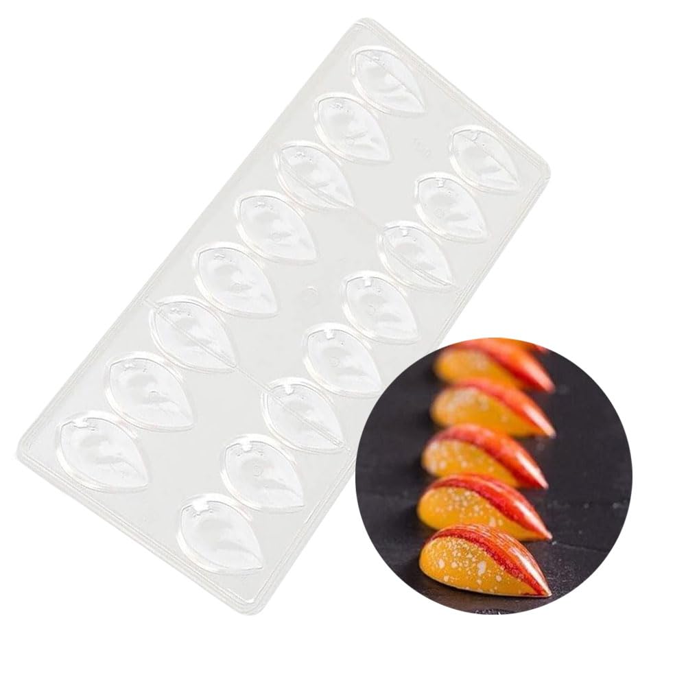 Voarge Polycarbonate Chocolate Mold with Lotus Molds Olive Fruit Drop Water Lemon Lotus Shape Polycarbonate Chocolate