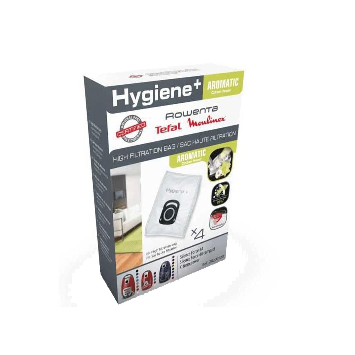 Rowenta ZR200920 - Cylinder Vacuum Cleaner dust Bag - Suction Accessories and Supplies - Accessory for Vacuum Cleaner (Cylinder Vacuum Cleaner, dust Bag, White, Cotton).