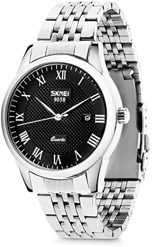 Men's Quartz Watch, Aposon Classic Business Casual Wrist Analog Watches Roman Numeral Dress Waterproof Watch with Stainless Steel Band