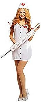 PICCOLI MONELLI Krankenschwester-Kostüm Sexy Damen Kleid Karneval Hot m Donna cm 165 175 Bianco