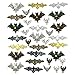 33PCS Bat Charms - JIALEEY Mixed Halloween Spooky Flittermouse Flying Vampire Bat Connector Charms Pendants DIY for Jewelry Making Crafting