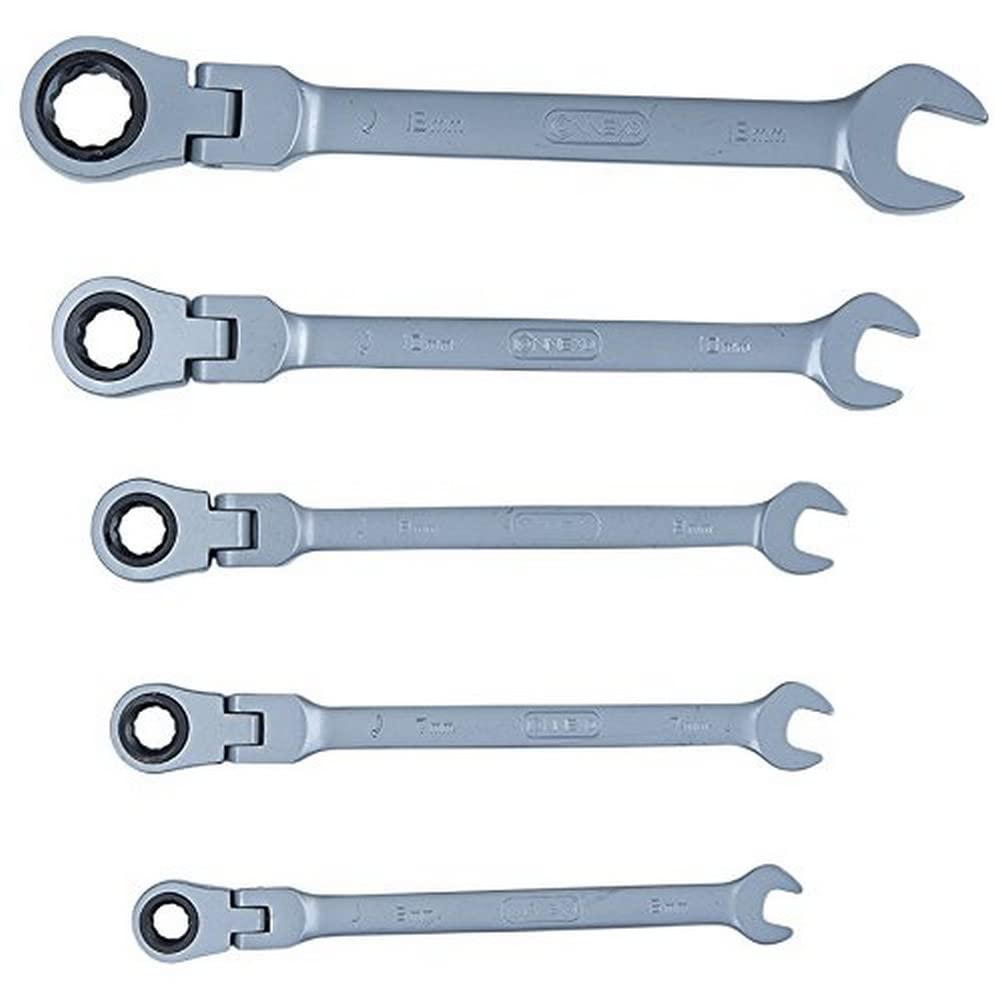 Connex COXB541900 Articulated Ratchet Wrench, Silver, Set of 5 Piece