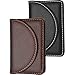 Blulu 2 Pieces PU Leather Business Card Cases Card Holder Wallet Name Card Case with Magnetic Shut for Men and Women (Coffee and Black)