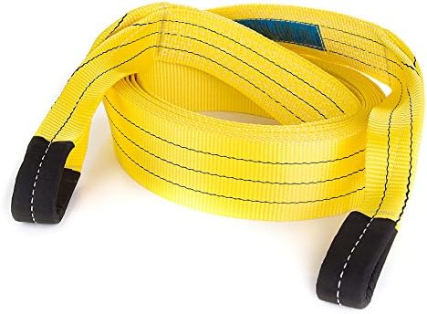 Tow Recovery Vehicle Strap 30' ั
3.5" 30000 Lbs (15 US TON) | Emergency Off-Road Towing Rope for Recovery | Heavy Duty Strap with Reinforced Loops | Suitable for Shackle Hitch, D-rings, Snatch Block